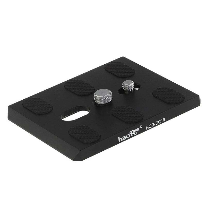Haoge HQR-SC16 Camera QR Quick Release Plate for Sachtler DV 12, DV 15, Caddy, Video 18/20, Panorama Plus, Horizon Plus, Video 25 Plus, Video 18 Dutch Tripod Fluid Head Replace Touch & Go Plate 16 - Image 1